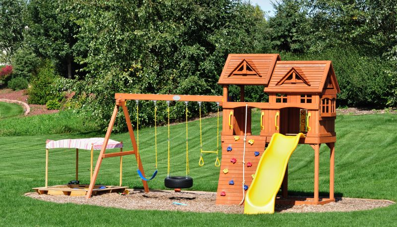 Wooden Playset Installation in Longmont, CO